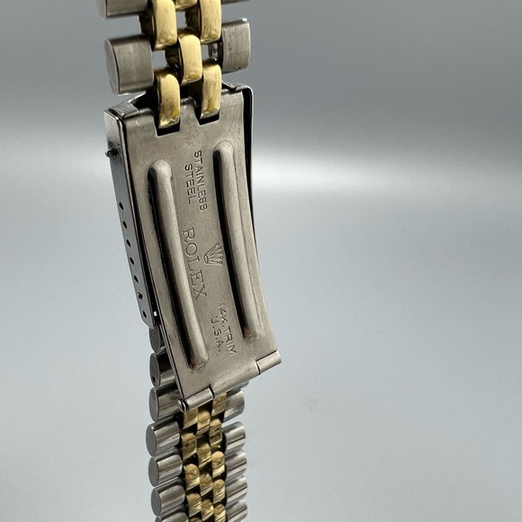 Rolex Vintage  14K Gold & Stainless Steel USA Oval Link Bracelet - Picture 10 of 13